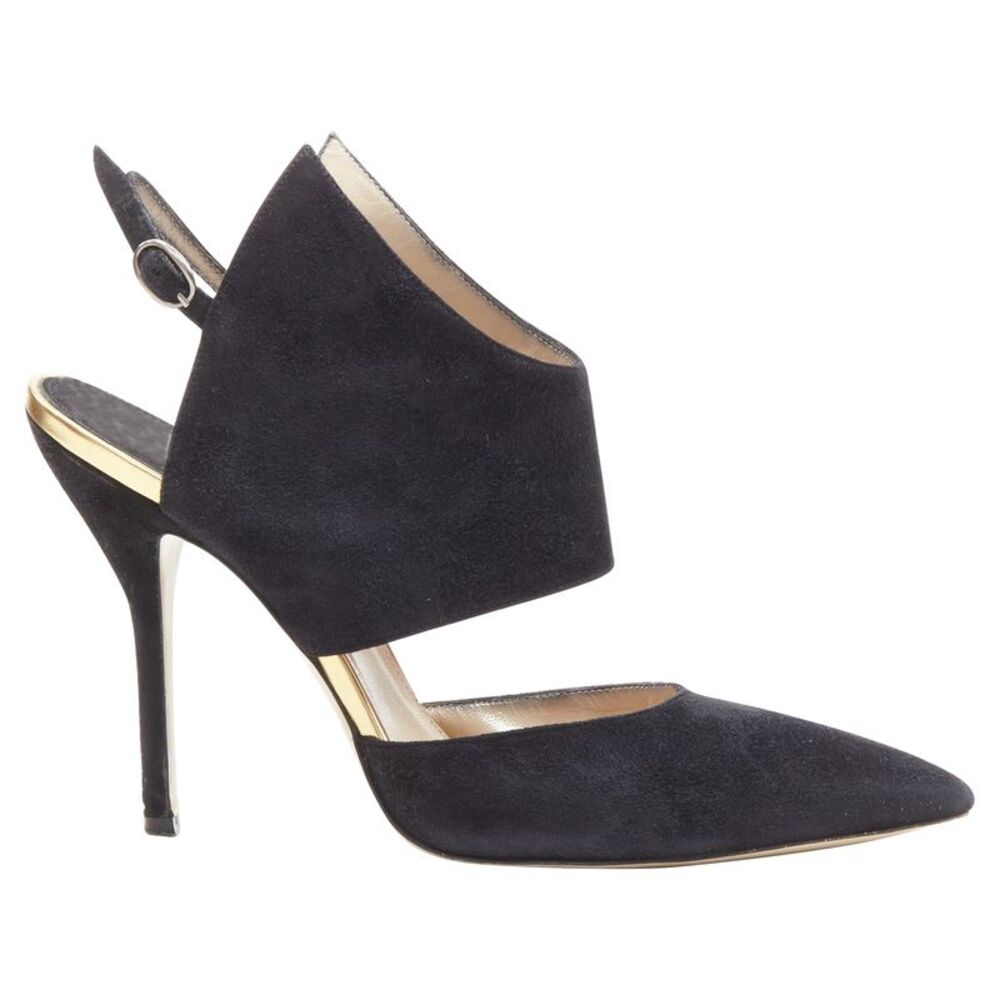 Paul Andrew Suede Pointed Dorsay Pumps